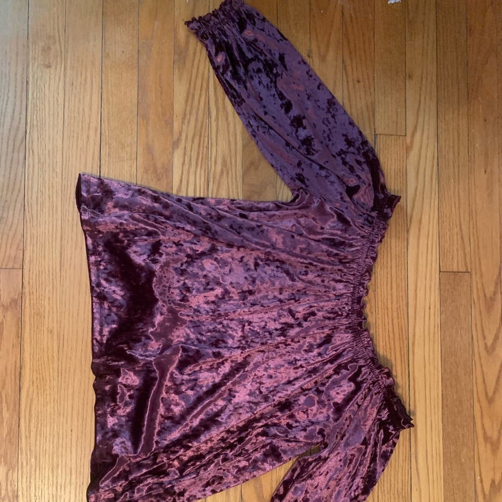 Gap Purple Off the Shoulder Top